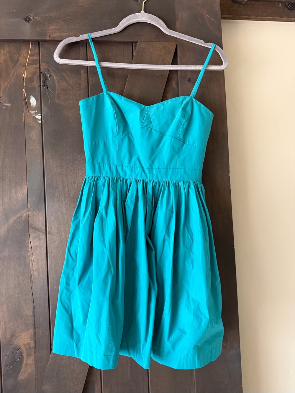 BCBGeneration Teal Satin Pleated Cocktail Dress